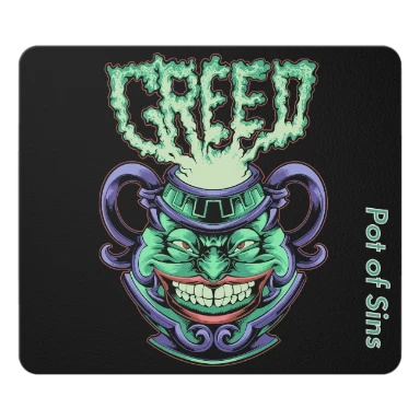 Pot of Greed Mouse Pad preview, front