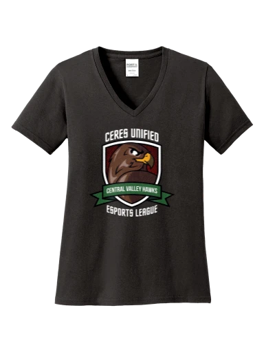Port & Co Women's Core Cotton V-Neck Tee preview, front