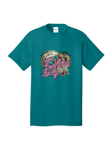 Feeling Lucky Floral Tee turqu preview, front