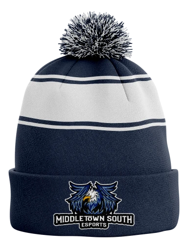 Stripe Pom Pom Beanie preview, front