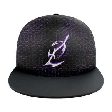 Sublimated 5 Panel Solid Flat Bill Cap preview, front