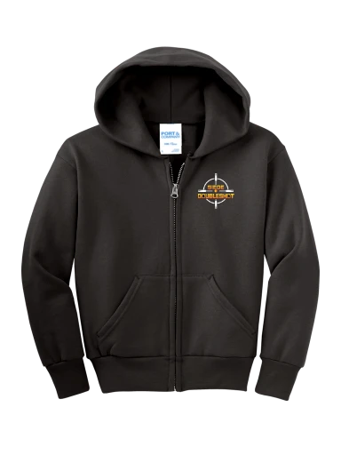 Port & Co Youth Core Fleece Full-Zip Hooded Sweatshirt preview, front