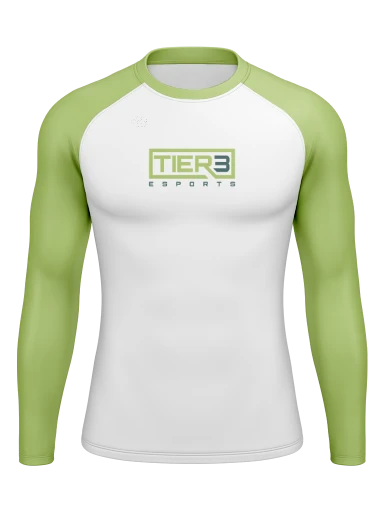 Tier 3 Team Store Men’s Compression Raglan Long Sleeve Rash Guard preview, front