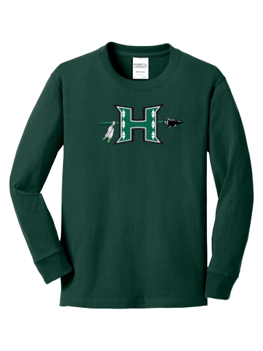 Youth Long Sleeve Core Cotton Tee preview, front