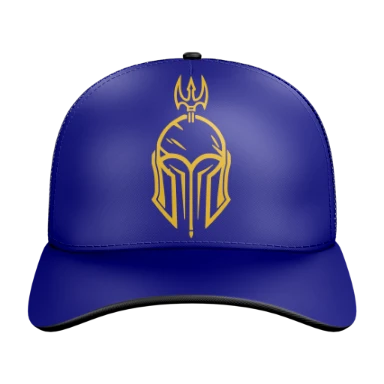 Sublimated 5 Panel Curved Trucker Cap preview, front