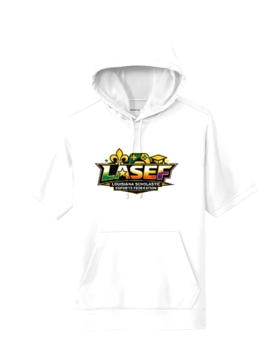 LASEF Sport-Wick Fleece Short Sleeve Hooded Pullover preview, front