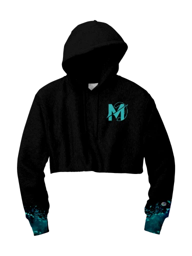 Champion Women's Reverse Weave Cropped Cut-Off Hooded Sweatshirt preview, front