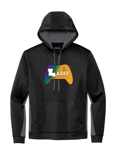 Sport-Tek Sport-Wick Fleece Colorblock Hooded Pullover preview, front