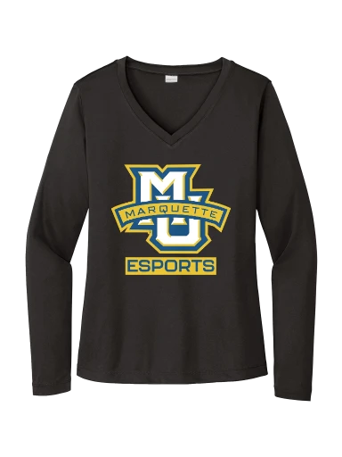 Sport-Tek Women's Long Sleeve PosiCharge Competitor V-Neck Tee preview, front