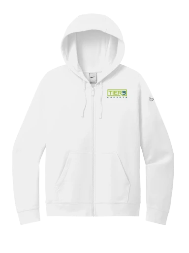 Tier 3 Fan Store Nike Women's Club Fleece Sleeve Swoosh Full-Zip Hoodie preview, front