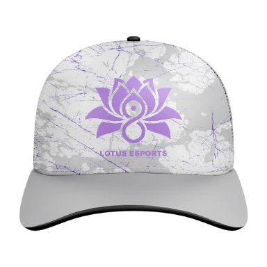 Sublimated 5 Panel Curved Trucker Cap preview, front