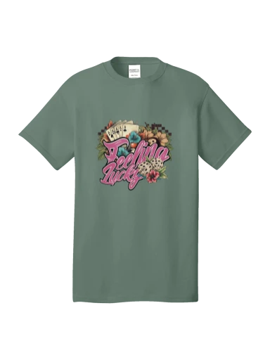 Feeling Lucky Floral Sage Tee preview, front