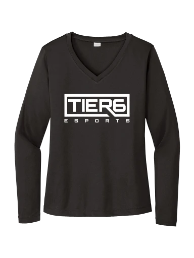 Tier 6 Fundraising Store Women's Long Sleeve PosiCharge Competitor V-Neck Tee preview, front