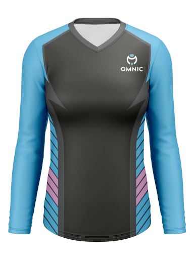 Women’s V-neck Long Sleeve Esports Jersey preview, front