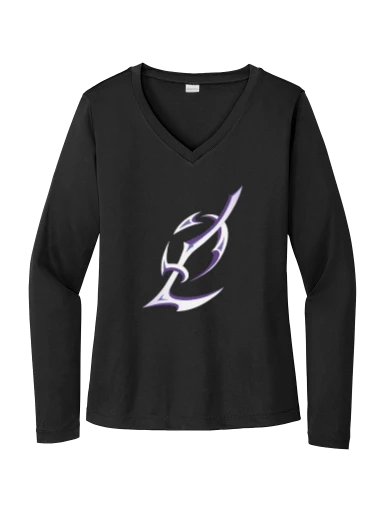 Sport-Tek Women's Long Sleeve PosiCharge Competitor V-Neck Tee preview, front