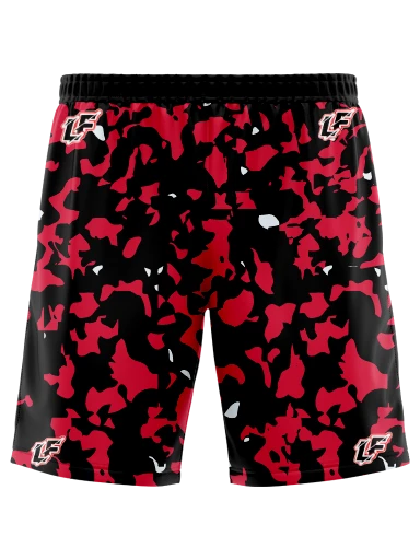 Mens Red LF Sublimated Shorts preview, front