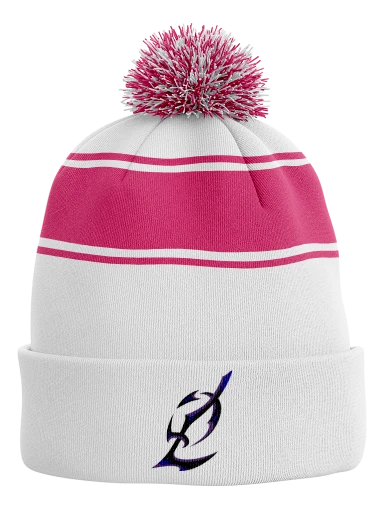 Sport-Tek Stripe Pom Pom Beanie preview, front
