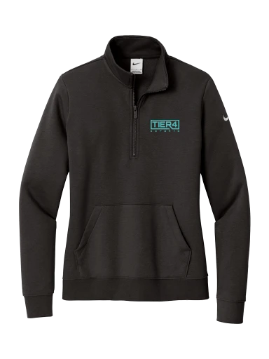 Tier 4 Fan Store Nike Women's Club Fleece Sleeve Swoosh 1/2-Zip preview, front