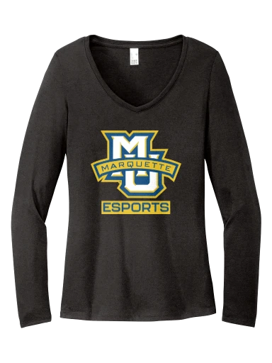 District Women's Perfect Tri Long Sleeve V-Neck Tee preview, front