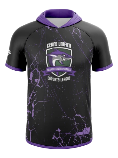 Sublimated Short Sleeve Hooded T-Shirt preview, front