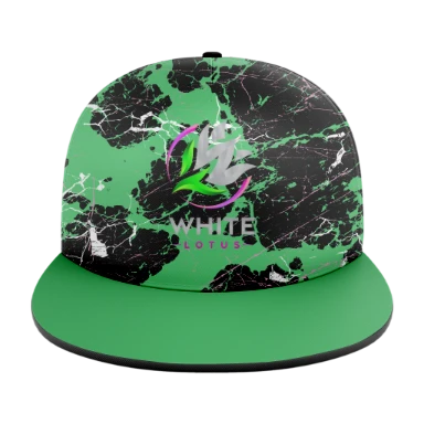 Sublimated 5 Panel Solid Flat Bill Cap preview, front