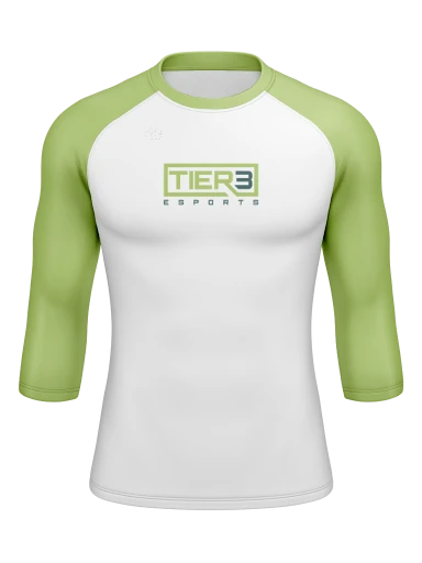Tier 3 Team Store Men’s Compression Raglan Long Sleeve Rash Guard preview, front