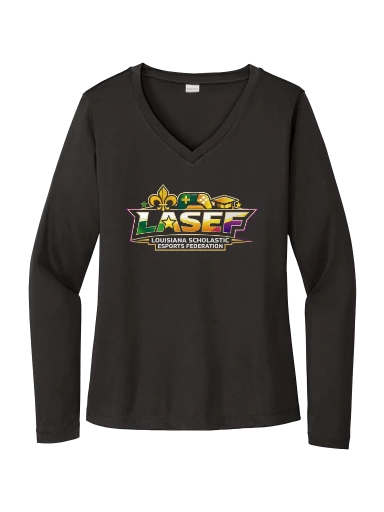 LASEF Women's Long Sleeve PosiCharge Competitor V-Neck Tee preview, front