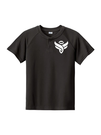 Sport-Tek Youth PosiCharge Competitor 2-Button Henley preview, front