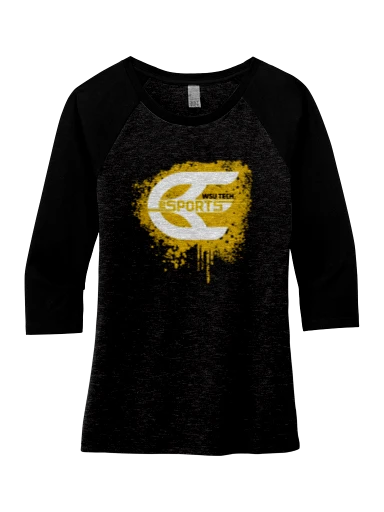 District Women's Perfect Tri 3/4-Sleeve Raglan preview, front