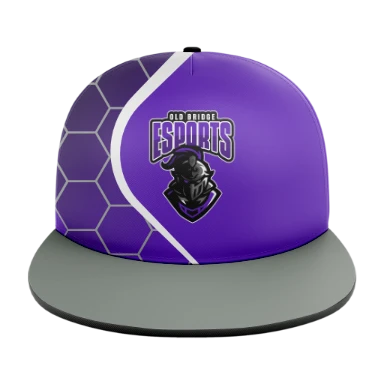 Sublimated 5 Panel Solid Flat Bill Cap preview, front