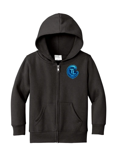 Port & Co Toddler Core Fleece Full-Zip Hooded Sweatshirt preview, front