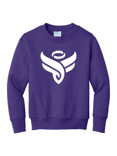 Port & Co Youth Core Fleece Crewneck Sweatshirt preview, front