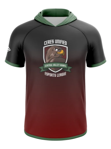 Sublimated Short Sleeve Hooded T-Shirt preview, front