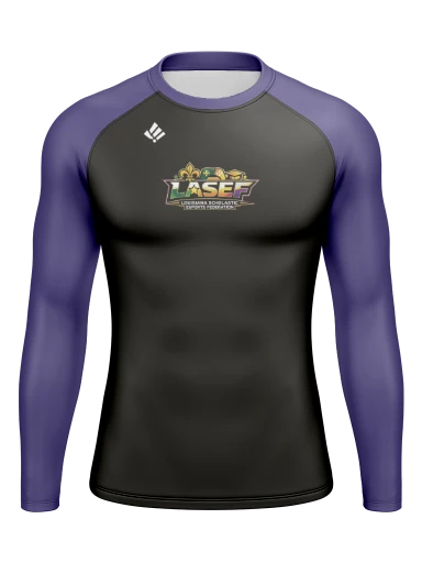 LASEF Men’s Compression Raglan Long Sleeve Rash Guard preview, front