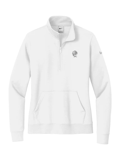 Nike Women's Club Fleece Sleeve Swoosh 1/2-Zip preview, front