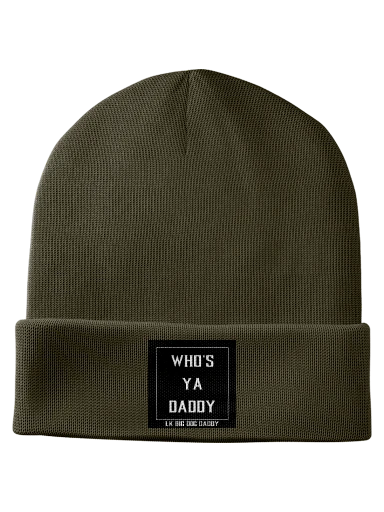 Green Big Dog Knit Beanie preview, front