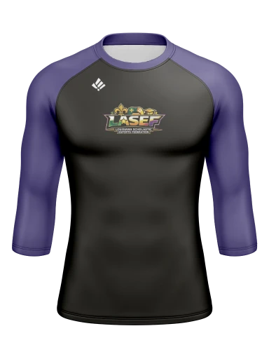 LASEF Men’s Compression Raglan Long Sleeve Rash Guard preview, front