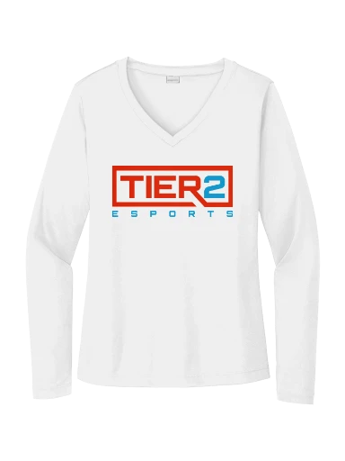 Tier 2 Fan Store Women's Long Sleeve PosiCharge Competitor V-Neck Tee preview, front