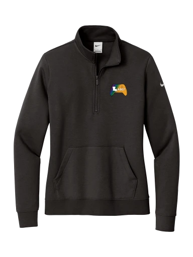 Nike Women's Club Fleece Sleeve Swoosh 1/2-Zip preview, front
