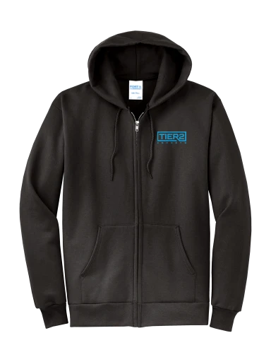 Tier 2 Fan Store Core Fleece Full-Zip Hooded Sweatshirt preview, front