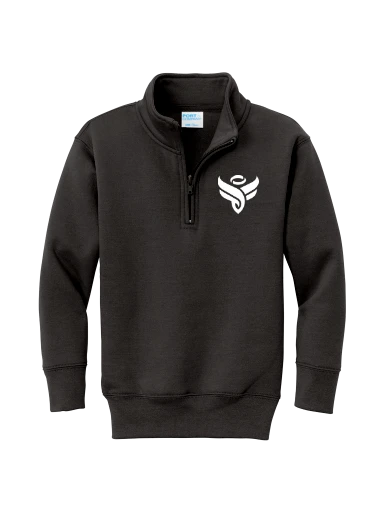Port & Co Youth Core Fleece 1/4-Zip Pullover Sweatshirt preview, front
