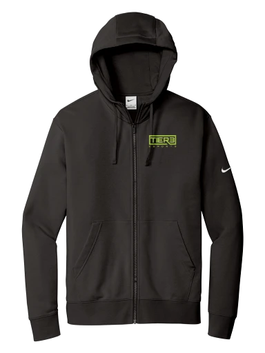 Tier 3 Fan Store Nike Club Fleece Sleeve Swoosh Full-Zip Hoodie preview, front