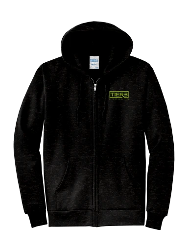 Tier 3 Fan Store Core Fleece Full-Zip Hooded Sweatshirt preview, front