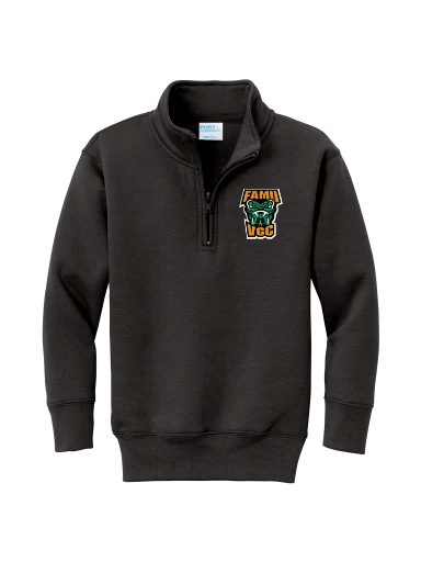 Youth Core Fleece 1/4-Zip Pullover Sweatshirt preview, front