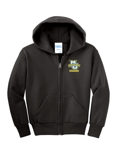 Youth Core Fleece Full-Zip Hooded Sweatshirt preview, front