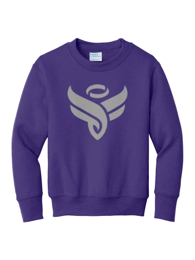 Port & Co Youth Core Fleece Crewneck Sweatshirt preview, front