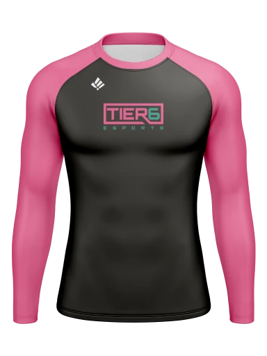 Tier 6 Team Store Men’s Compression Raglan Long Sleeve Rash Guard preview, front