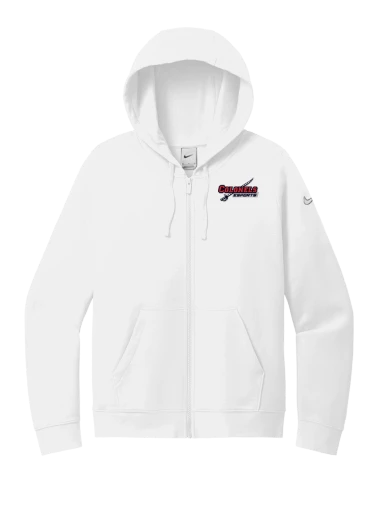 Nike Women's Club Fleece Sleeve Swoosh Full-Zip Hoodie preview, front