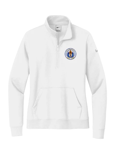 Nike Women's Club Fleece Sleeve Swoosh 1/2-Zip preview, front