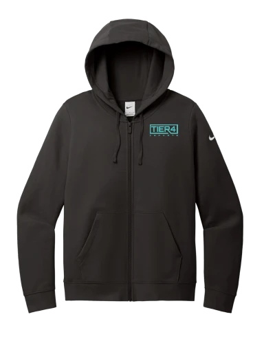 Tier 4 Fan Store Nike Women's Club Fleece Sleeve Swoosh Full-Zip Hoodie preview, front
